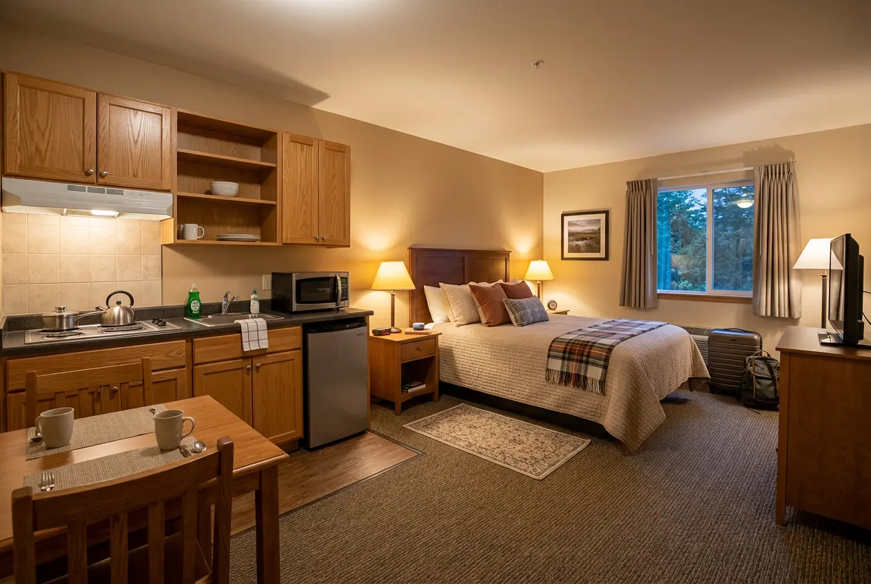 Monthly stay motel room